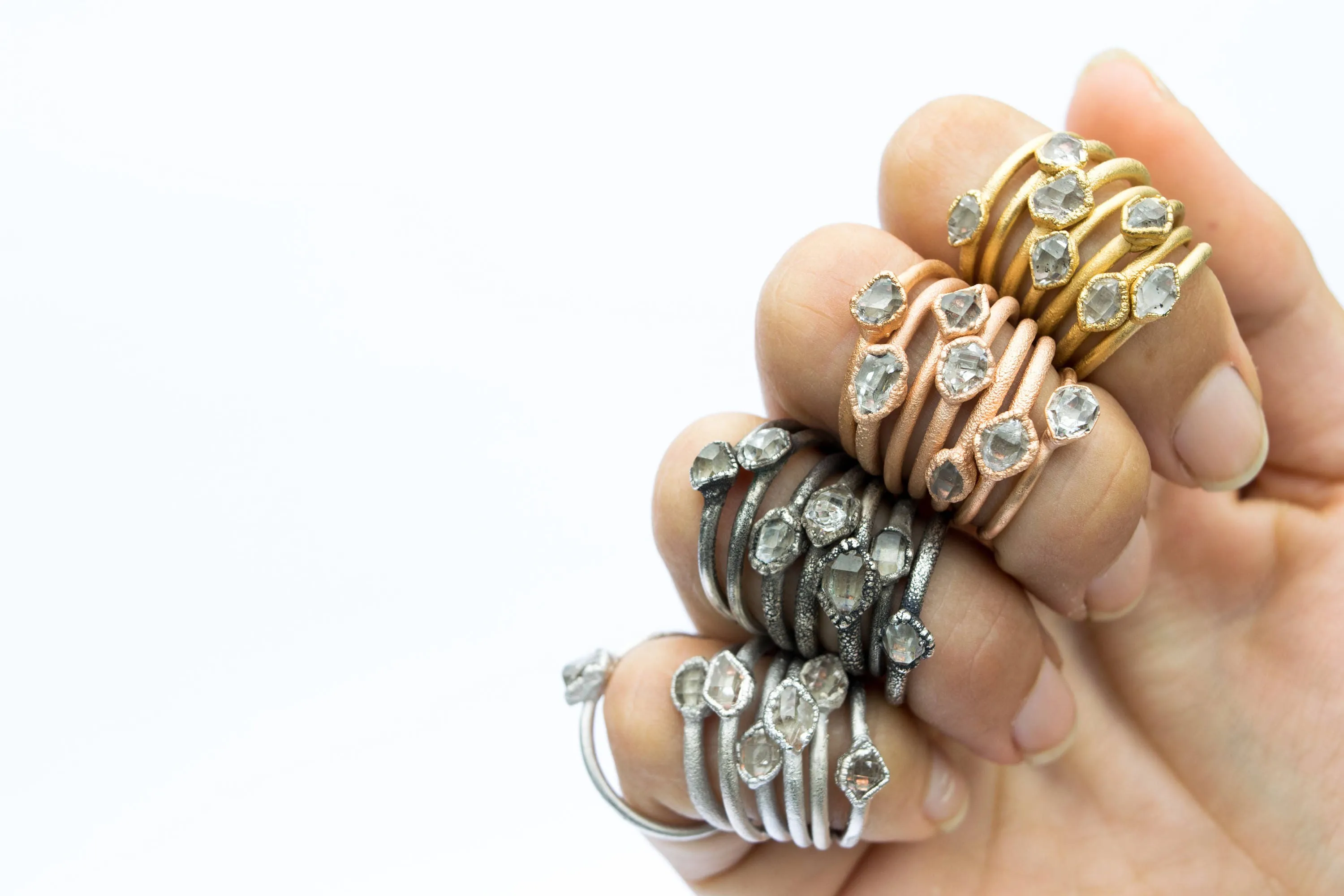 SALE Raw crystal ring | Herkimer diamond ring