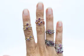 SALE Raw tourmaline ring | Pink tourmaline crystal ring