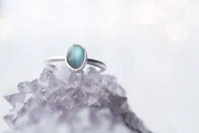 SALE Silver Labradorite ring | Gemstone stacking ring
