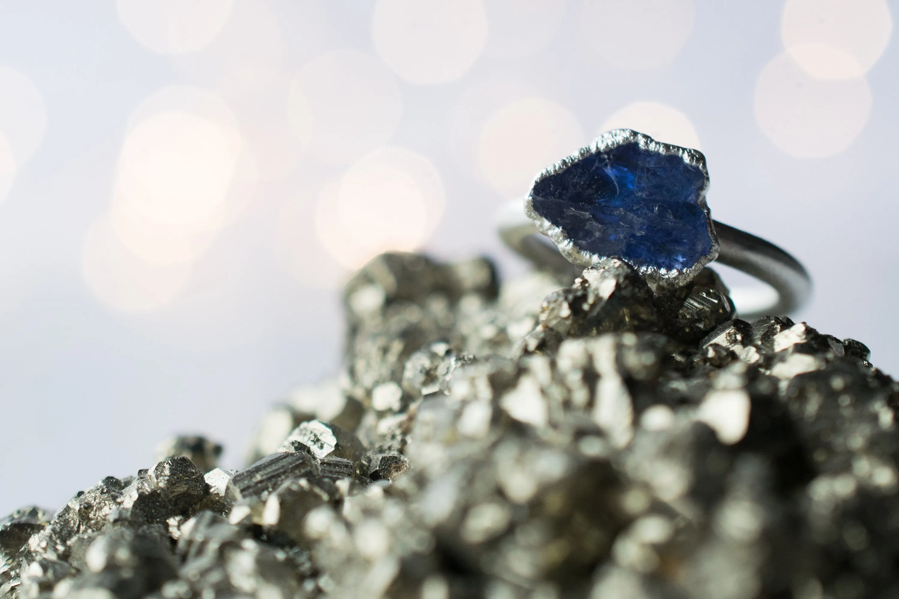 SALE Silver Tanzanite ring | Stone stacking ring