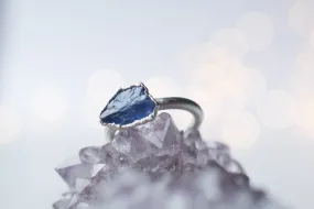 SALE Silver Tanzanite ring | Stone stacking ring