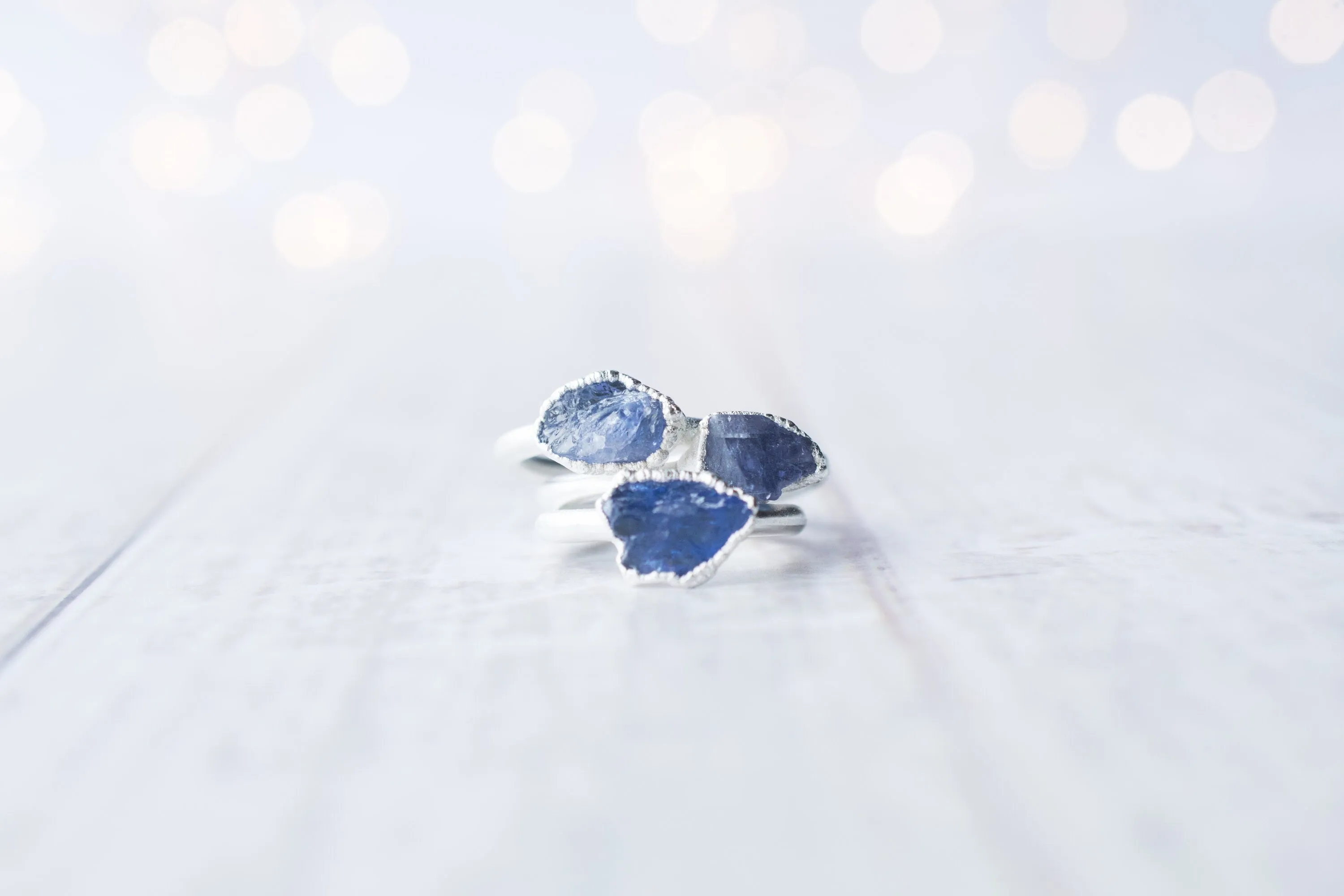 SALE Silver Tanzanite ring | Stone stacking ring