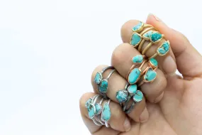 SALE Turquoise nugget ring | Raw turquoise stacking ring