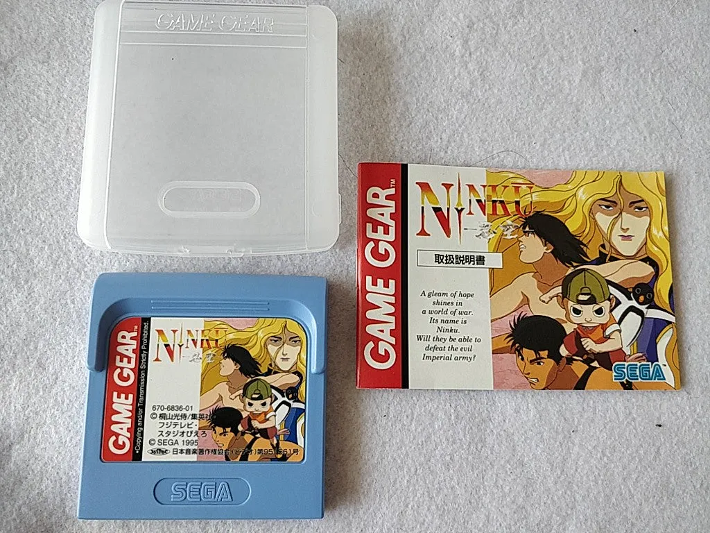 SEGA GAME GEAR Handheld Blue color Console Ninku limited ,Manual,Boxed set-c0803