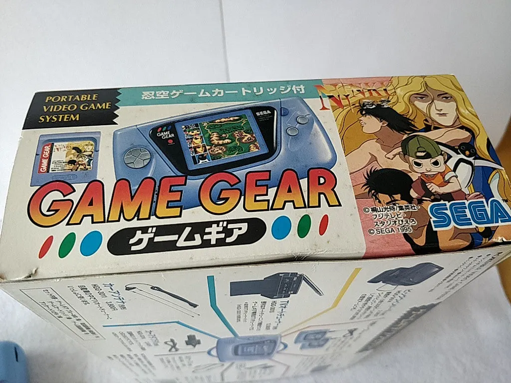 SEGA GAME GEAR Handheld Blue color Console Ninku limited ,Manual,Boxed set-c0803