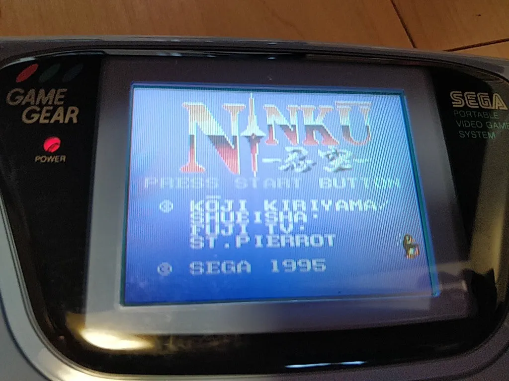 SEGA GAME GEAR Handheld Blue color Console Ninku limited ,Manual,Boxed set-c0803