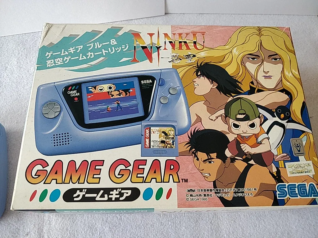 SEGA GAME GEAR Handheld Blue color Console Ninku limited ,Manual,Boxed set-c0803