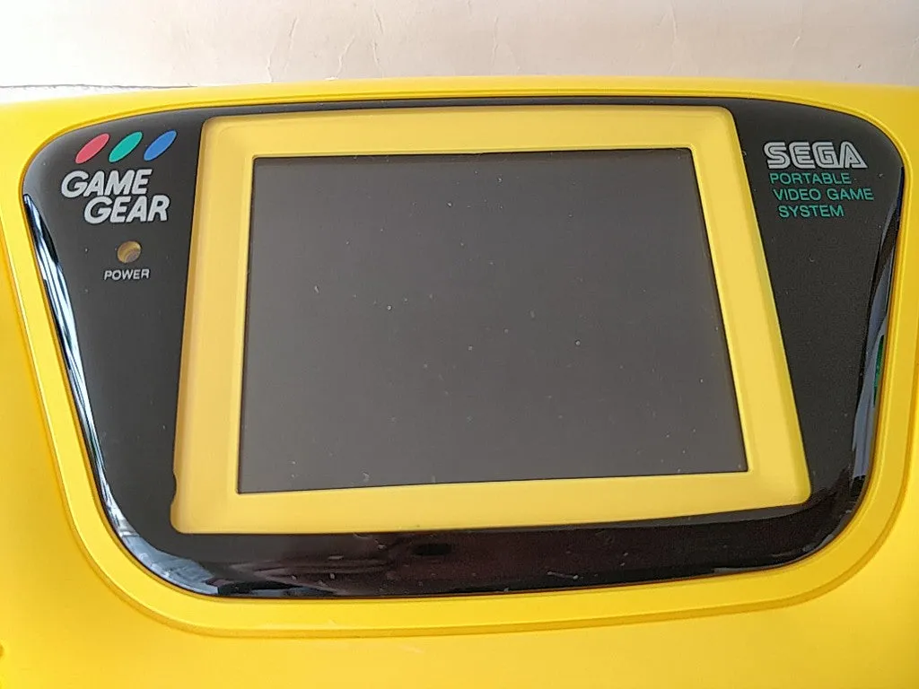 SEGA GAME GEAR HGG-3223 Yellow color Handheld Console/Has dead pixel line-d0223-
