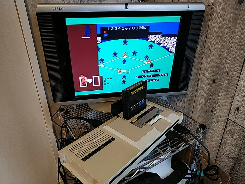 SEGA MARK 3 III CONSOLE (Sega Master System) ,Pads,PSU,AV cable,Game set-c0423-