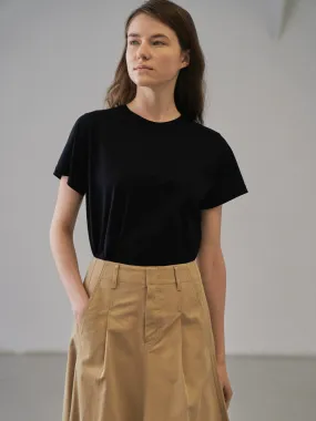 Silket Cotton T-Shirt - Black