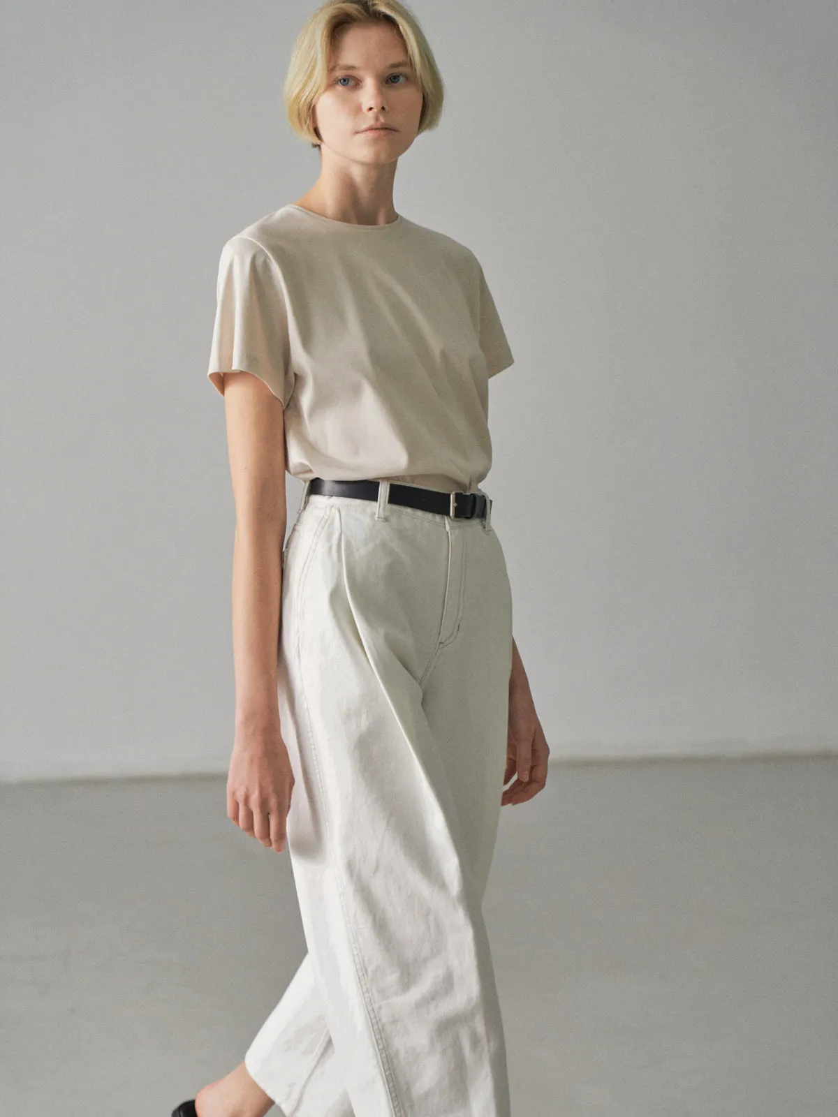 Silket Cotton T-Shirt - Cream