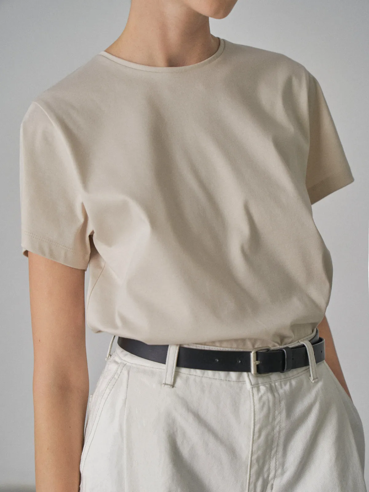 Silket Cotton T-Shirt - Cream