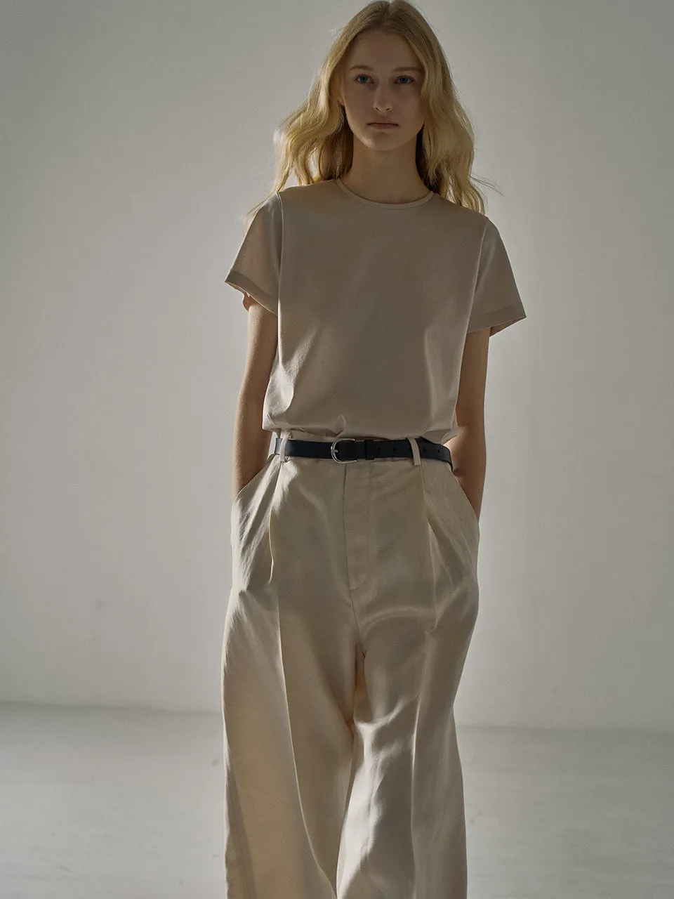 Silket Cotton T-Shirt - Cream
