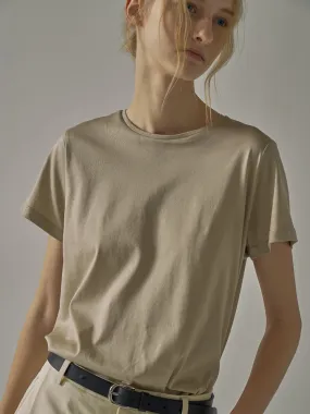 Silket Cotton T-Shirt - Dust Beige