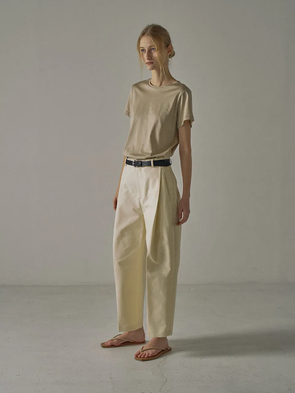 Silket Cotton T-Shirt - Dust Beige