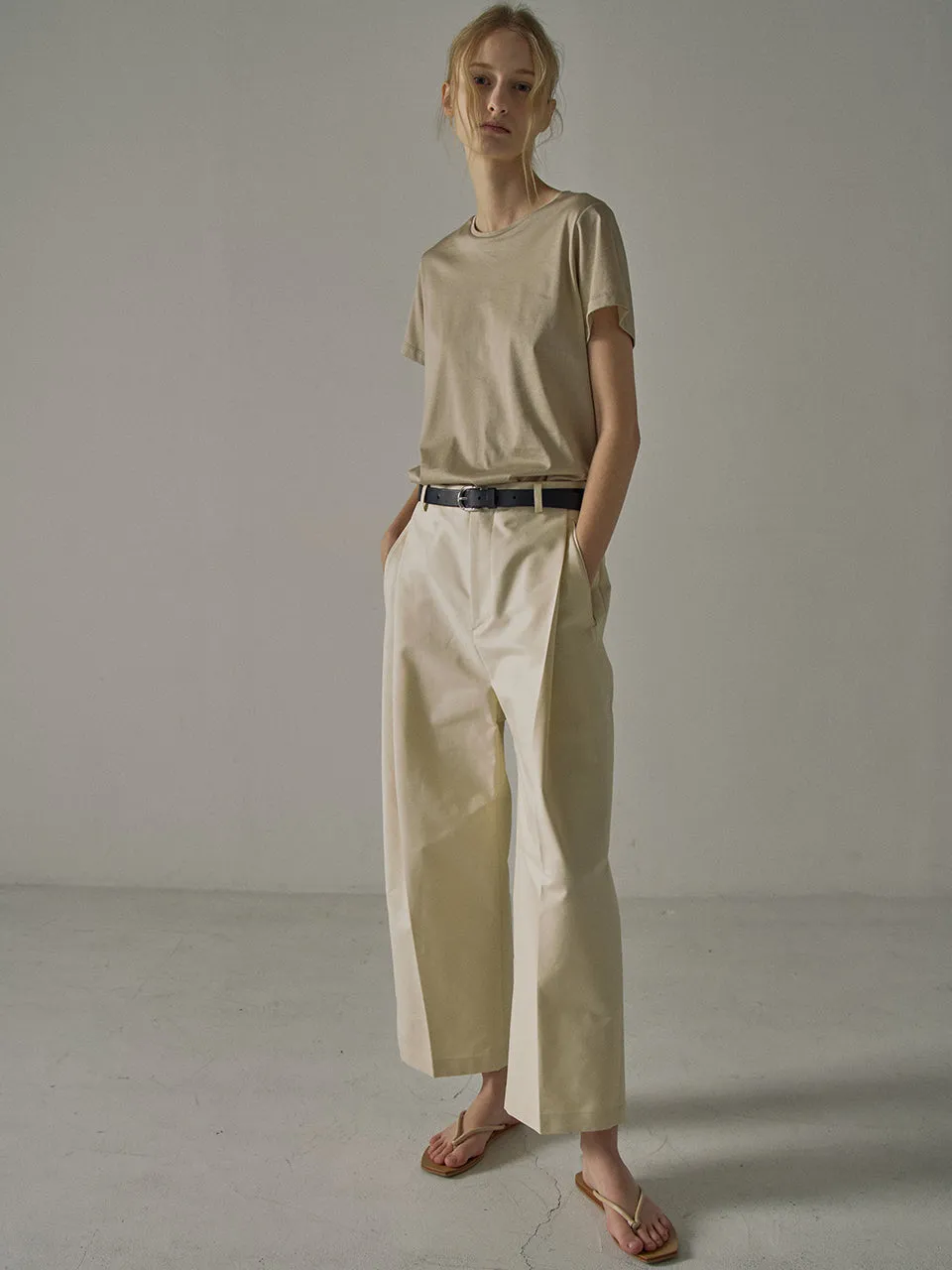 Silket Cotton T-Shirt - Dust Beige