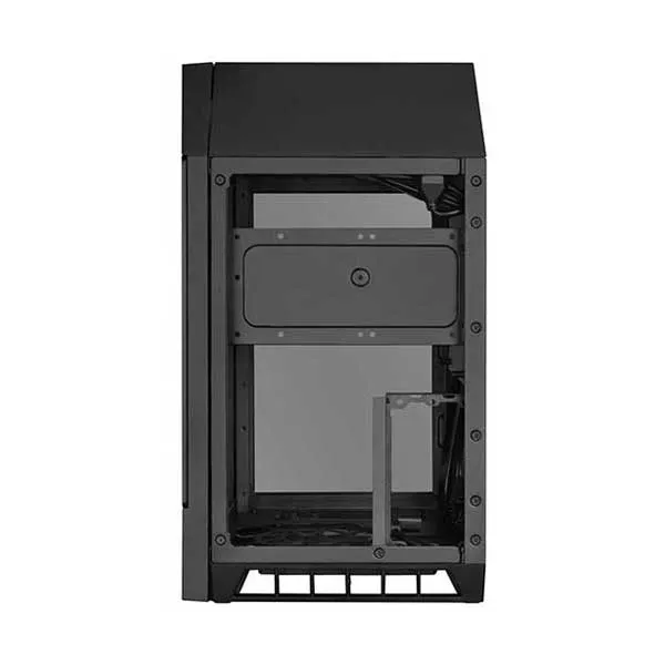 SilverStone LD03B Black Lucid mITX mDTX MB SFX SFX-L PSU Compatible Tower Case with Tinted Tempered Glass Panels
