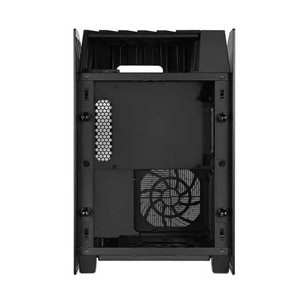 SilverStone LD03B Black Lucid mITX mDTX MB SFX SFX-L PSU Compatible Tower Case with Tinted Tempered Glass Panels
