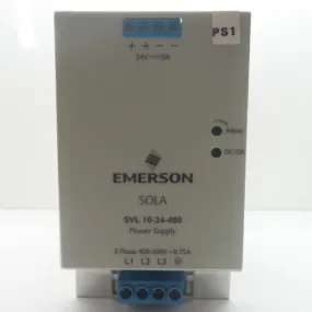 SolaHD 240W 24V 10A SVL Series Three Phase Power Supply SVL 10-24-480