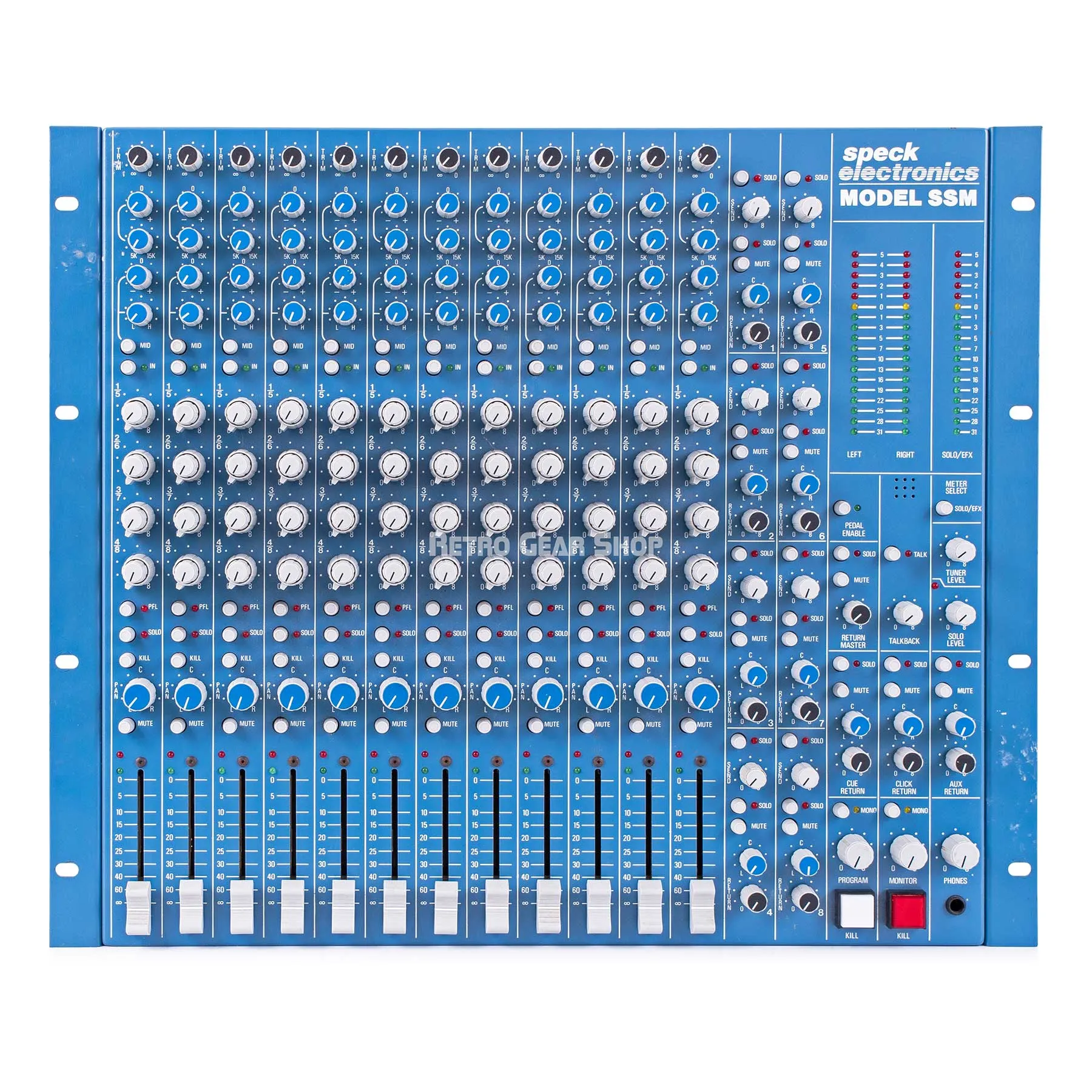 Speck Electronics SSM-24 12-Channel Mono Mixer Console with PSU