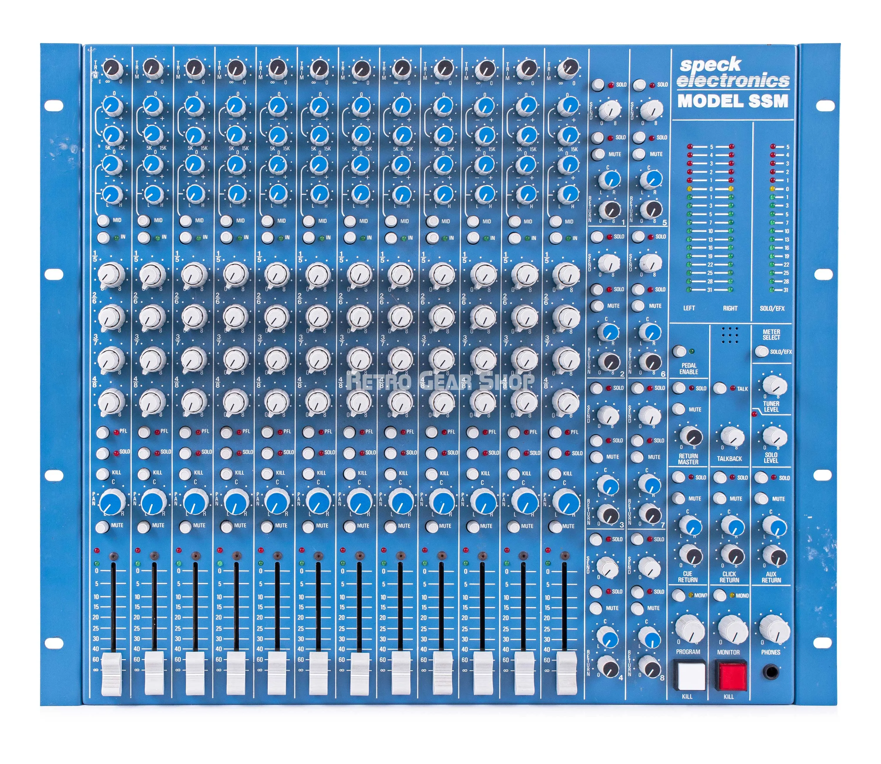 Speck Electronics SSM-24 12-Channel Mono Mixer Console with PSU