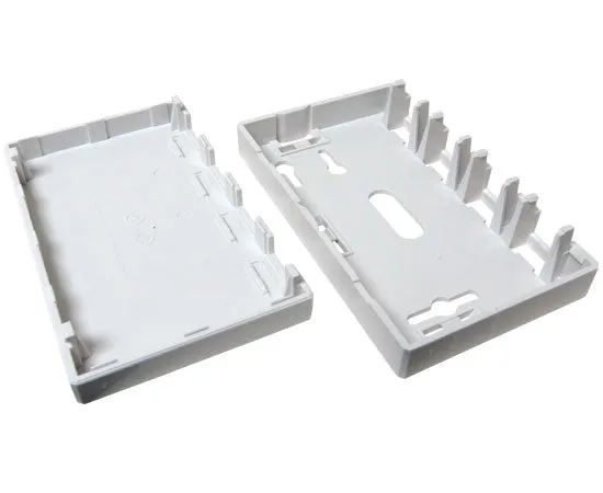 Surface Mount Box, 4-Port, Unloaded - White or Ivory