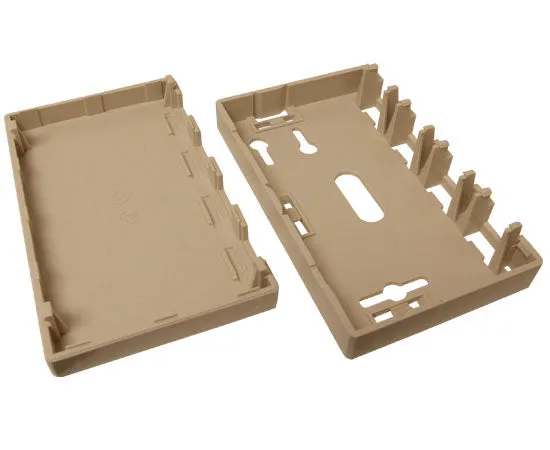 Surface Mount Box, 4-Port, Unloaded - White or Ivory