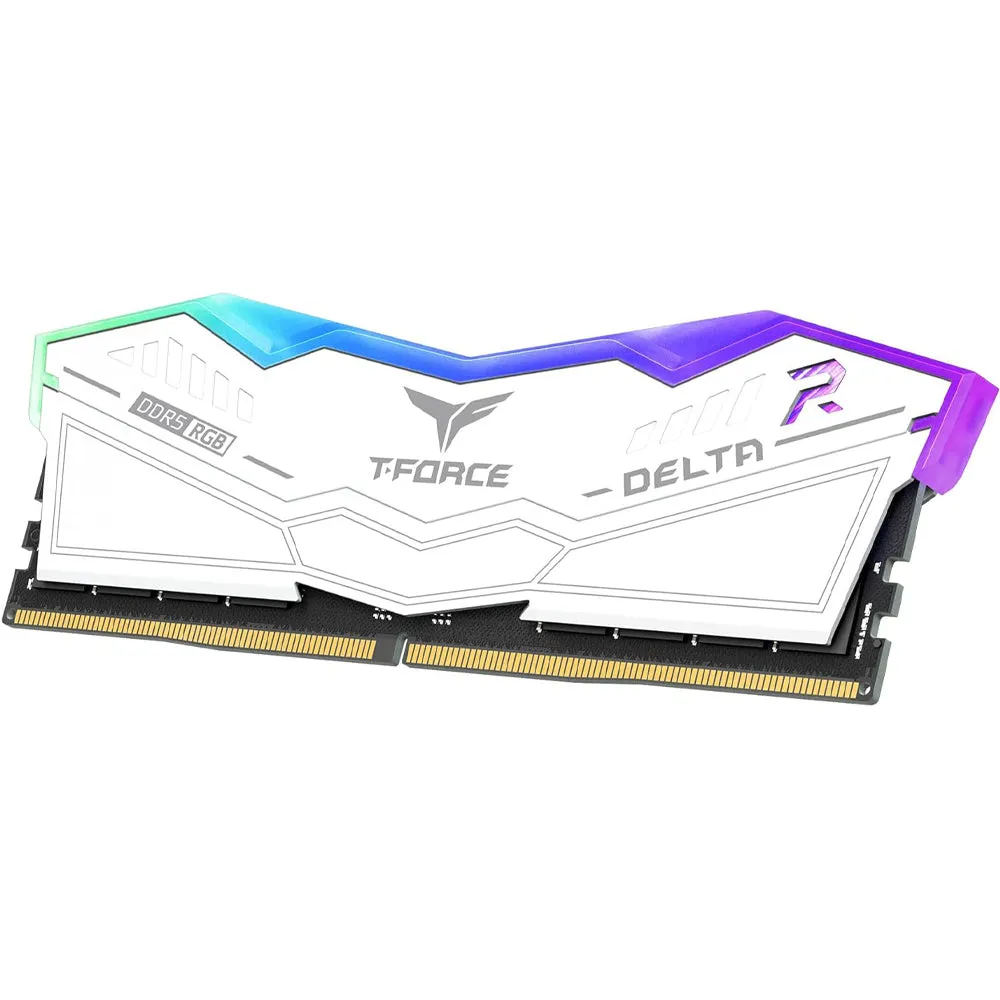 TEAMGROUP T-Force Delta RGB DDR5 Ram 32GB (2x16GB) 6000MHz (White)