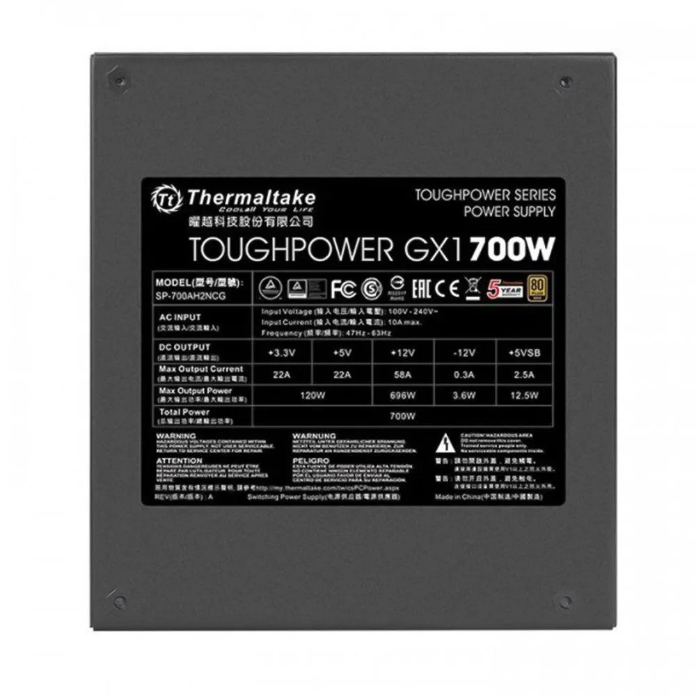 Thermaltake Toughpower GX1 700W 80 Plus Gold Power Supply