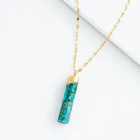 Turquoise and Gold Hope Necklace, Give Freedom to Women & Girls!