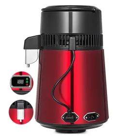 Water Distiller with Glass Container 750W 1.1Gal/4L Capacity Distill Water up to 0.26Gal/1L per Hour and About 6 Gal/23L per Day