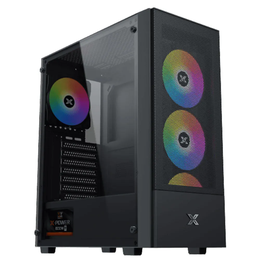 Xigmatek Hero II Air ARGB Mid Tower Case   X-Power Supply 80  White 750W