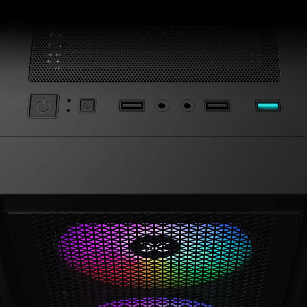 Xigmatek Sky II RGB Mid Tower Case   X-Power Supply 80  White 600W